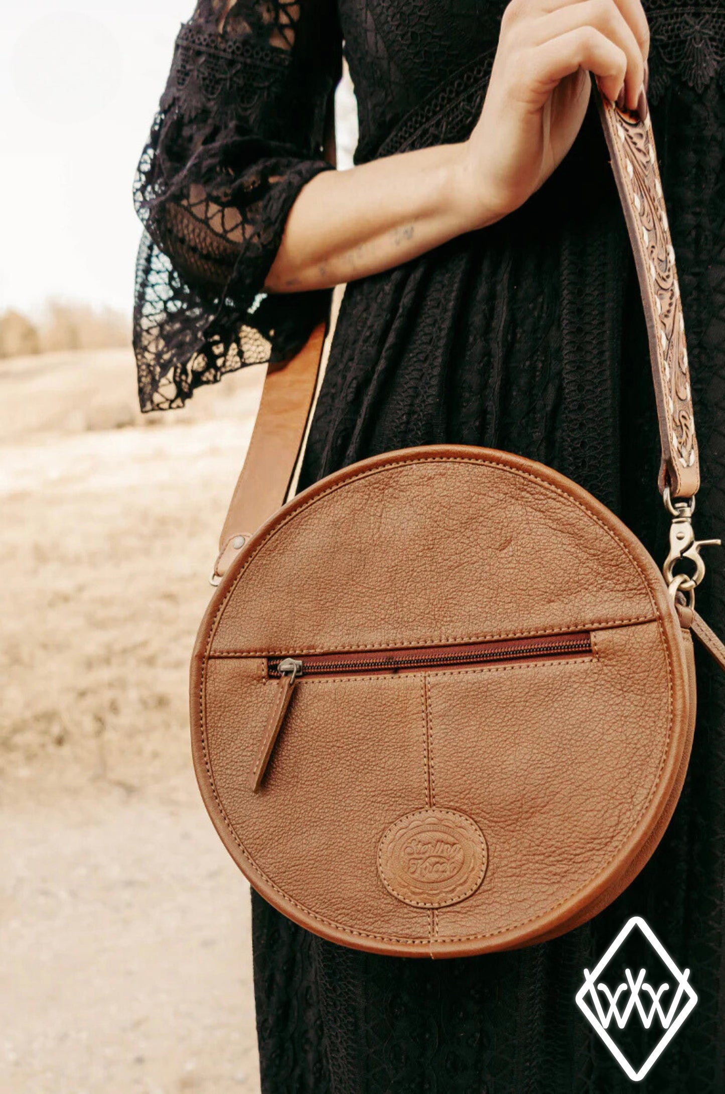 STOCKYARD TOOLED CANTEEN BAG