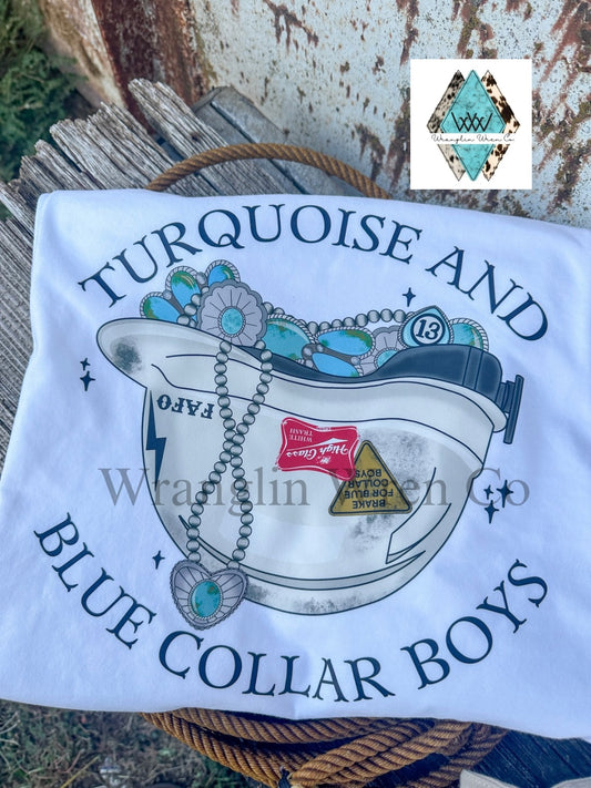 TURQUOISE AND BLUE COLLAR BOYS